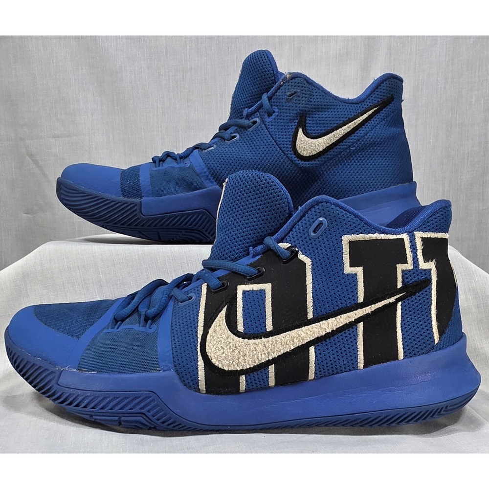 Nike Kyrie 3 Duke PE Hyper Cobalt Blue Basketball Shoes 922027-001 Mens‎ 10.5